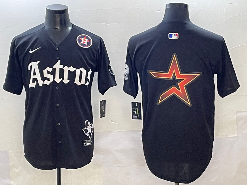 Men Houston Astros blank black MLB Nike 2025 jersey 04->houston astros->MLB Jersey